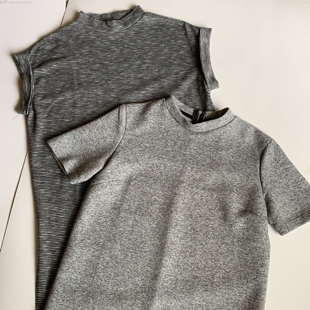 F21 Shirt Dress Bundle of 2 Mock Neck Short Sleeve Size Small